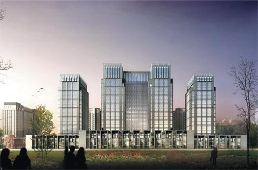 2017年12月18日長(zhǎng)治中央商務(wù)大廈卷簾門安裝施工現(xiàn)場(chǎng)